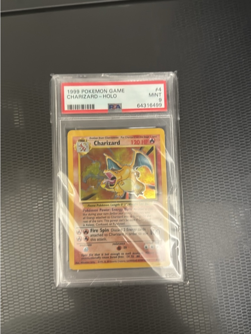 Pokemon Charizard Holo Card - Yellow, Red
